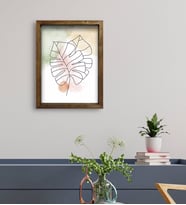 BK Gift Otel Odası Konseptli Doğal Masif Ahşap Çerçeveli Tablo 45x65cm-97