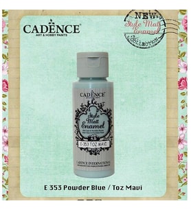 Cadence Style Matt Enamel Cam & Porselen Boyası 59 ml. E-353 Toz Mavi 