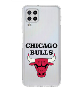 Samsung Galaxy M32 Uyumlu Kamera Korumalı Kapak Chicago Bulls Tasarımlı  Şeffaf  Kılıf