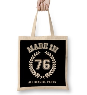 1976 Made In 76 All Genuine Parts Bez Çanta Uzun Saplı