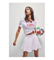 Defacto Türkiye Baskılı Beyaz Kadın T-Shirt I1229AX/WT34