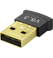 USB Bluetooth 5.3 Adaptör - Masaüstü ve Dizüstü PC için Kablosuz Dongle Alıcı, Kulaklık, Hoparlör, Klavye ve Fare Uyumlu - Siyah