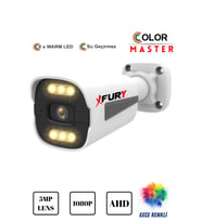 FURY 5mp Lens 1080p 6 x Ultra Led Gece Renkli Full HD Suya Dayanıklı Güvenlik Kamerası