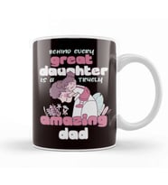 Great Daughter Amazing Dad Papa Father Daddy Husband Stepdad Kupa Bardak Porselen