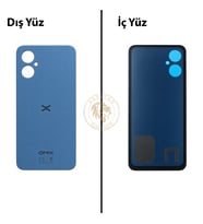 Omix X3 Mavi Arka Kapak Arka Cam Batarya Kapağı Lazer Kesim Kapak Pil Kapağı Back Cover