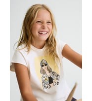 Mayoral Kız Çocuk Sıfır Kol Tshirt Krem