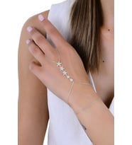 Gümüş rodyumlu zirkon taşlı kayan yıldızlar şahmeren SGTL13003RODAJ