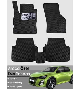 PEUGEOT 208 (2019-2025) Uyumlu EVA Paspas Tam Set–Araca Özel,Oto Paspas,Kolay Montaj