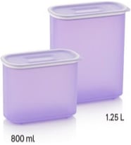 Tupperware Lila Oval Saklama Kabı Set 2Li Esc
