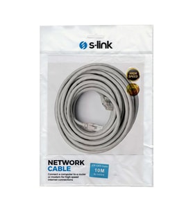 S-Link SL-CAT610 Gri̇ Cat6 10 Metre Kablo
