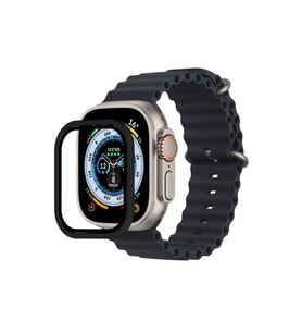 Apple Watch Ultra 49mm Alüminyum Kasa Cam Ekran Koruyucu - Siyah