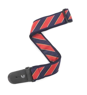 Planet Waves T20W1410 Woven Gitar Askısı - Tie Stripes Blue/Red (Aksesuar)  Canlı Mavi-Kırmızı Çizgi Desenleri, Yüksek Mukavemetli Malzeme ve Tüm Gitar Tipleriyle Tam Uyum