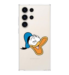 Samsung Galaxy S23 Ultra  Kamera korumalı Kapak Donald Duck Tasarımlı  Şeffaf Kılıf