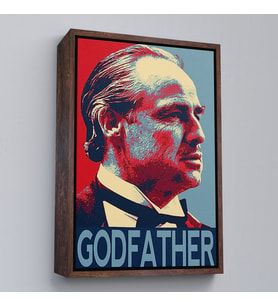 Çerçeveli Godfather Mafya Film Tablo (Siyah)