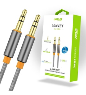 Jopus Universal 3.5mm JA-05 Convey 1 Metre AUX Kablosu Füme