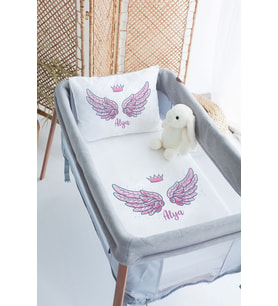 %100 Delux Pamuk Isme Özel 70x120 Park Yatak Nevresim Takımı
