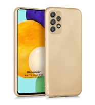 Microsonic Matte Silicone Samsung Galaxy A72 Kılıf Gold