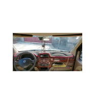 2000-2008 Modellerine Uygun Fiat Doblo Airbagli Torpido Koruma Halısı Siyah Kenar Renk Kırmızı