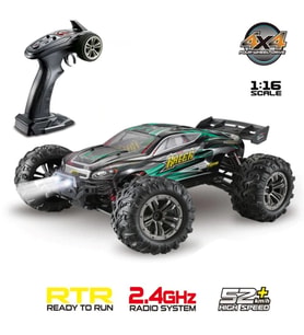 Xinlehong 1:16 Brushless Uzaktan Kumandalı Yüksek Hızlı Rc Araba 52km/s 2.4Ghz 4WD Usb Şarj Yeşil