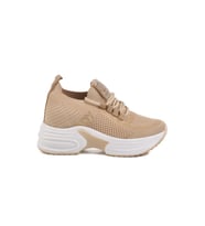 Ayakmod Bej Triko Kalın Taban Kadın Sneaker Lady 5002 Z (Bej)