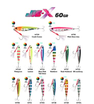 Fujin Jig-X 60gr Shore Jigging Jig Yem MT04 Zebra Glow