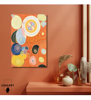 Tekli Dikey Kanvas Tablo Ünlü Eserler Hilma Af Klint The Ten Largest Youth