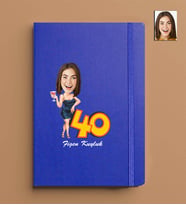 Kişiye Özel Kadın Model 13x21 Mavi Defter-49