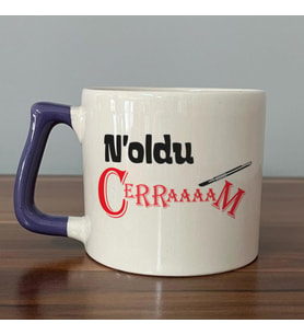Noldu Cerraaaam Baskılı Mor Kulplu D Kupa