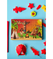 Ahşap 24'lü Yapboz Kızılderili Puzzle