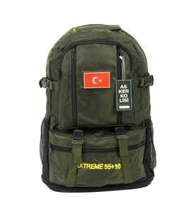 Haki Körüklü 55+10 LT Outdoor Çanta