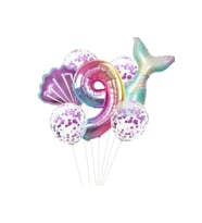 Deniz Kızı Renkli Balon Set 9