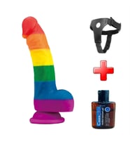 OdinsShop 20,5 cm Belden Bağlamalı Renkli Realistik Vantuzlu Dildo Penis