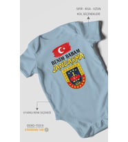 Benim Babam Jandarma Kısa Kollu Bebek Body %100 Pamuk