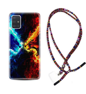 Samsung a71 A72 A73 A7 A9 2018 C7 C9 Kılıf Boyun Asklı Rasta Silikon Red Blue Leon 1714