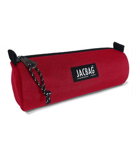 Jacbag Kırmızı Kız Çocuk Tek Gözlü Silindir Kalemlik - Kalem Kutusu (Çok Renkli)