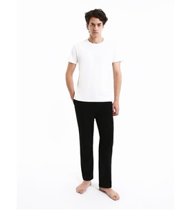 LC WAIKIKI Siyah Standart Kalıp Polar Erkek Pijama Altı