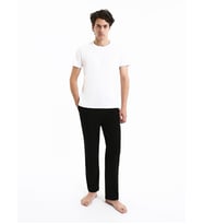 LC WAIKIKI Siyah Standart Kalıp Polar Erkek Pijama Altı