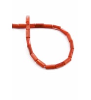 Sedef Taşı Silindir Kesim Parlak Açık Kırmızı 4x8mm Doğal Taş Dizi [AB+]