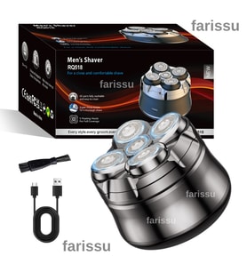 RQ518 Kel Kafa Tıraş Makinesi – Sakal ve Günlük Sinek Kaydı Tıraş, USB, Su Geçirmez