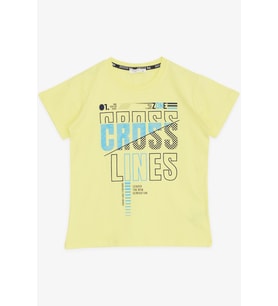 Breeze Girls & Boys Erkek Çocuk Tişört Yazı Baskılı 8-14 Yaş, Neon Sarı