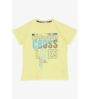Breeze Girls & Boys Erkek Çocuk Tişört Yazı Baskılı 8-14 Yaş, Neon Sarı