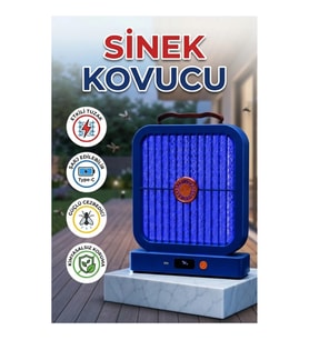 Mavi Şarjlı UV Sinek Öldürücü 365 nm Elektrikli Koruma Izgaralı Kompakt Cihaz
