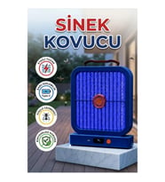 Mavi Şarjlı UV Sinek Öldürücü 365 nm Elektrikli Koruma Izgaralı Kompakt Cihaz