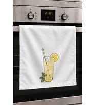 Valerine Life El Kurulama Havlusu 30x50cm Mutfak, Fırın için Pamuklu Emici Limonata Serinliği