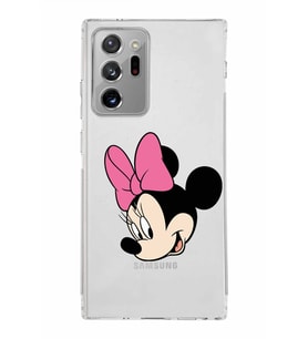 Samsung Galaxy Note 20 Ultra Kamera Korumalı Kapak Minnie Mouse Tasarımlı  Şeffaf Kılıf