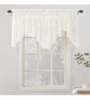 Lexroo S. Lichtenberg Alison Floral Lace Sheer Perde Çubuğu Cep, Polyester, Fildişi Beyaz, 58" x 32"