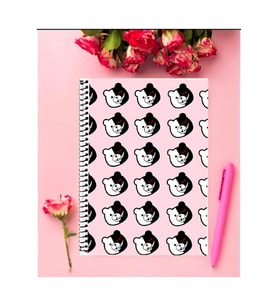 Monokuma Anime Defter 1 Adet Özel Tasarım A4 Boyutu 21*29 Cm Telli Çizgili