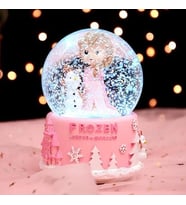 Frozen Temalı Orta Boy Işıklı Müzikli Kar Küresi