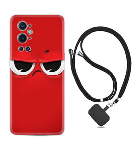 Tecno Spark 9 Pro Kılıf Resimli Boyun Askılı İpli Desenli Silikon Series Red 1829