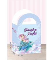 Deniz Kızı Teması Mini Çanta 12x7 cm 8'li Paket
